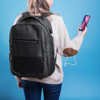 Mochila Trolley Ejecutiva con Puerto USB | Compartimento Portátil 15" y Ruedas con Cubierta
