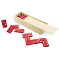 Juego de Dominó Rojo de Madera con Estuche