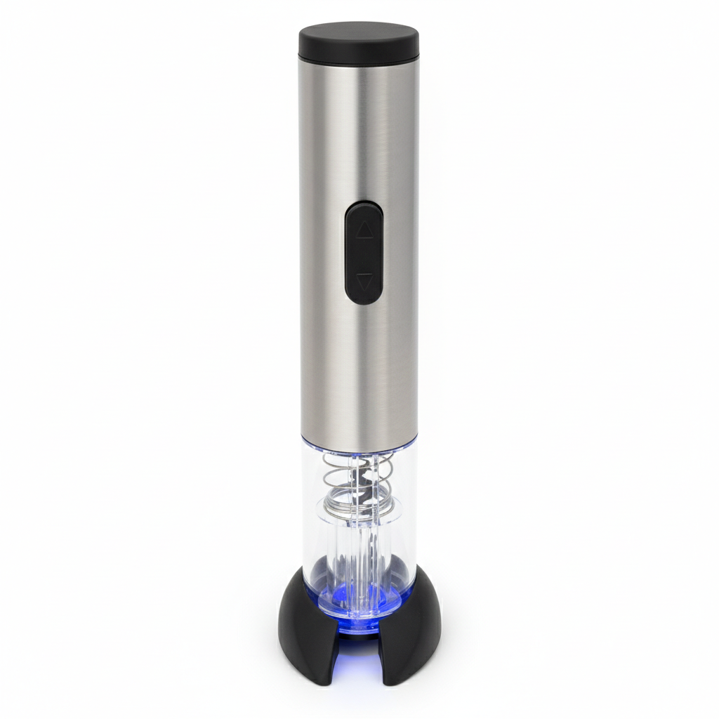 Abridor de Vino Eléctrico en Acero Inoxidable: Sacacorchos Automático con Luz LED