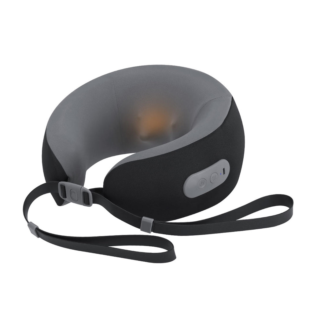 Almohada de Viaje Ergonómica Somnus: Cojín Recargable con Función de Vibración y Calor