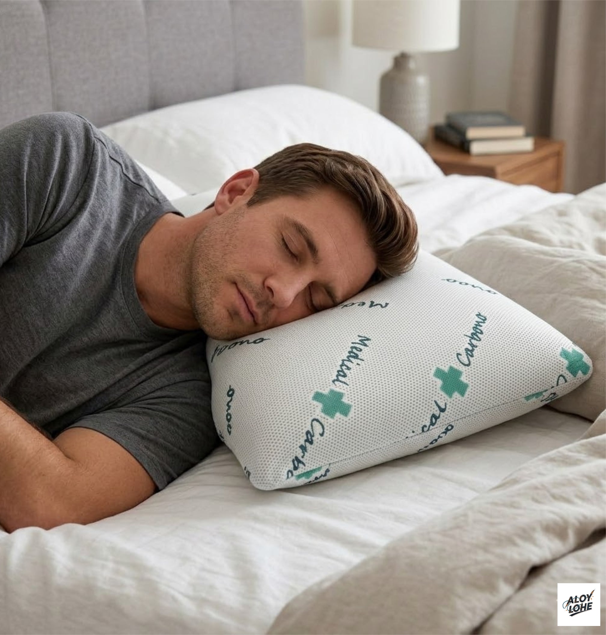 Almohada Viscoelástica Carbono Activo: Descanso Avanzado y Confort Térmico