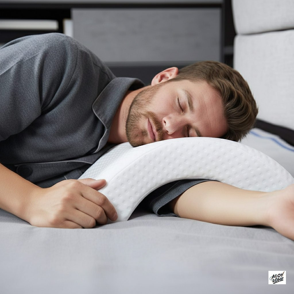 Almohada de Descanso con Arco Ergonómico: Confort para Parejas y Siestas