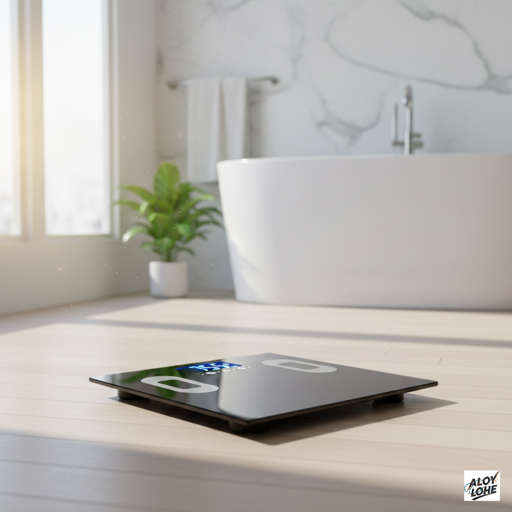 Báscula de Baño Digital Inteligente – Medición de Peso y Grasa Corporal con Cristal Templado
