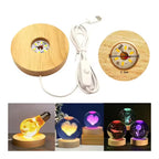 Base de Madera con Luces LED Integradas