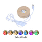 Base de Madera con Luces LED Integradas