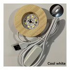 Base de Madera con Luces LED Integradas