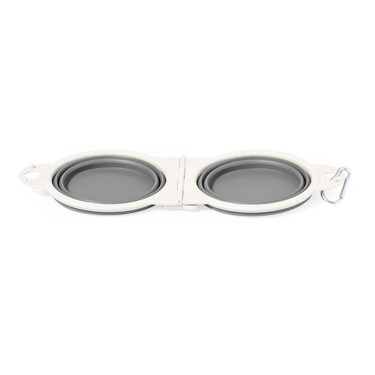 Bowl Plegable para Mascotas con Doble Compartimento - Caña de Trigo