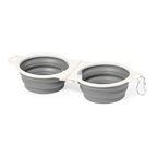 Bowl Plegable para Mascotas con Doble Compartimento - Caña de Trigo