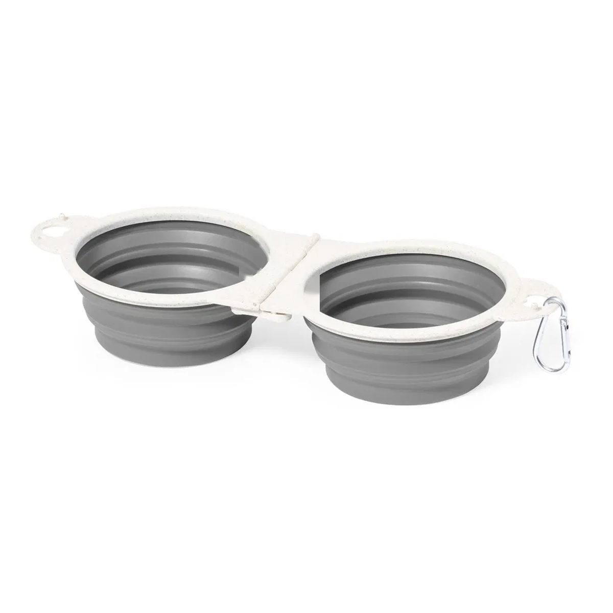 Bowl Plegable para Mascotas con Doble Compartimento - Caña de Trigo