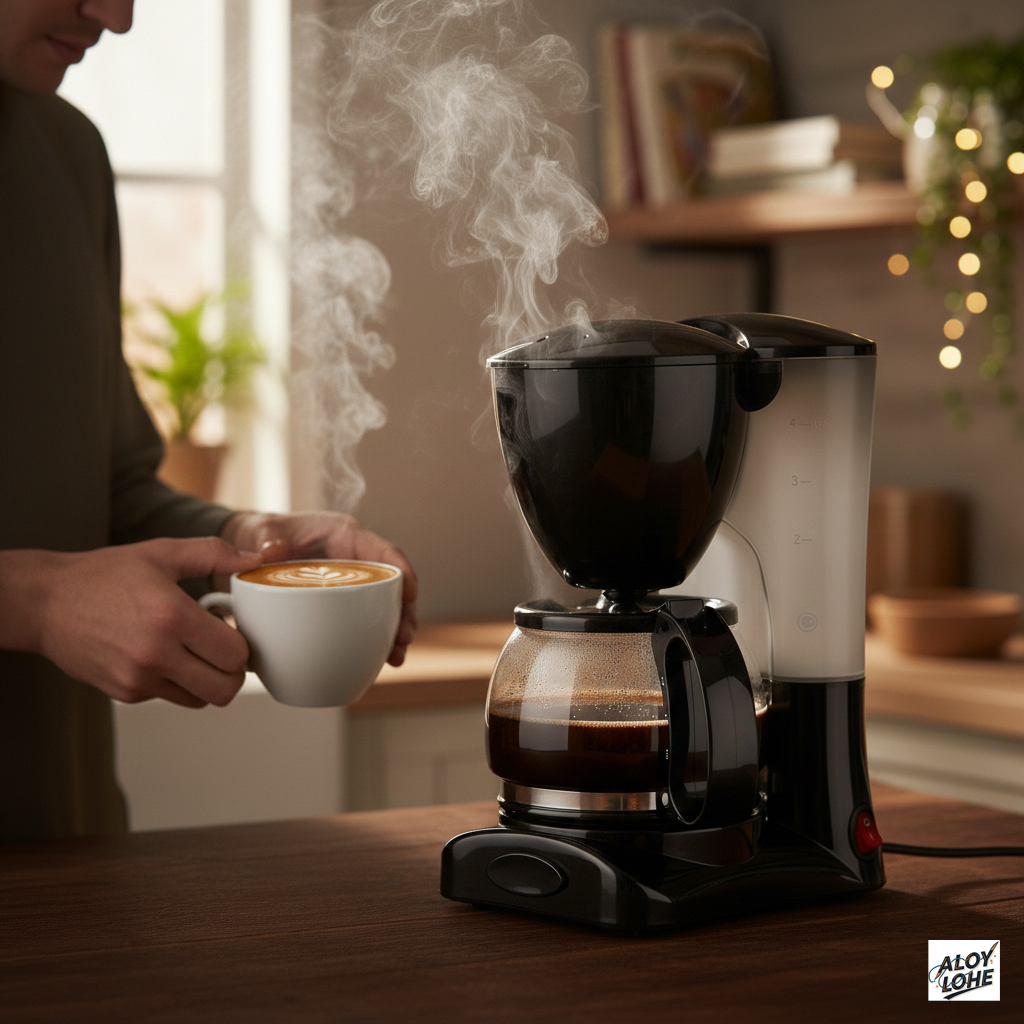 Cafetera Eléctrica de Goteo de 0,6L – Café Recién Hecho y Caliente con Sistema Anti-Goteo