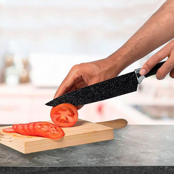 Set de Cuchillos de Cocina Premium de 6 Piezas – Acero Inoxidable y Acabado Negro Elegante