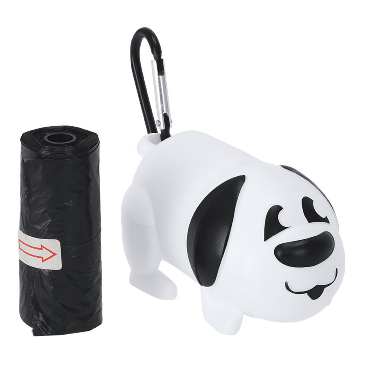 Dispensador de Bolsas para Mascotas Diseño Perro con Mosquetón