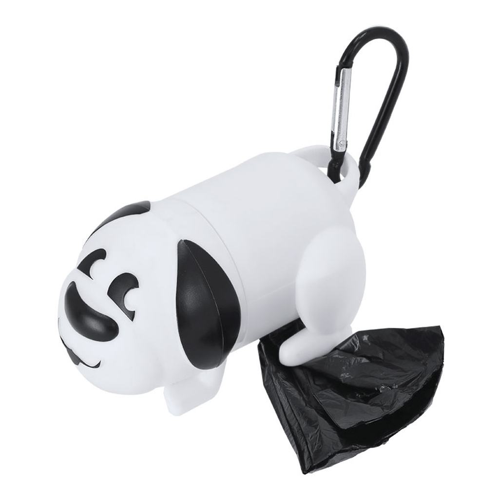 Dispensador de Bolsas para Mascotas Diseño Perro con Mosquetón