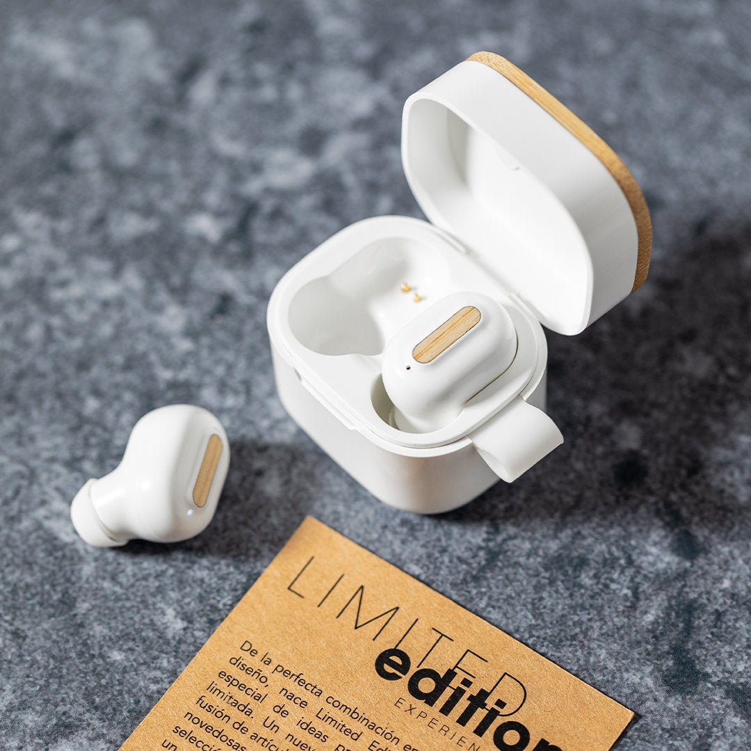 Auriculares Inalámbricos Limited Edition – Bambú & White