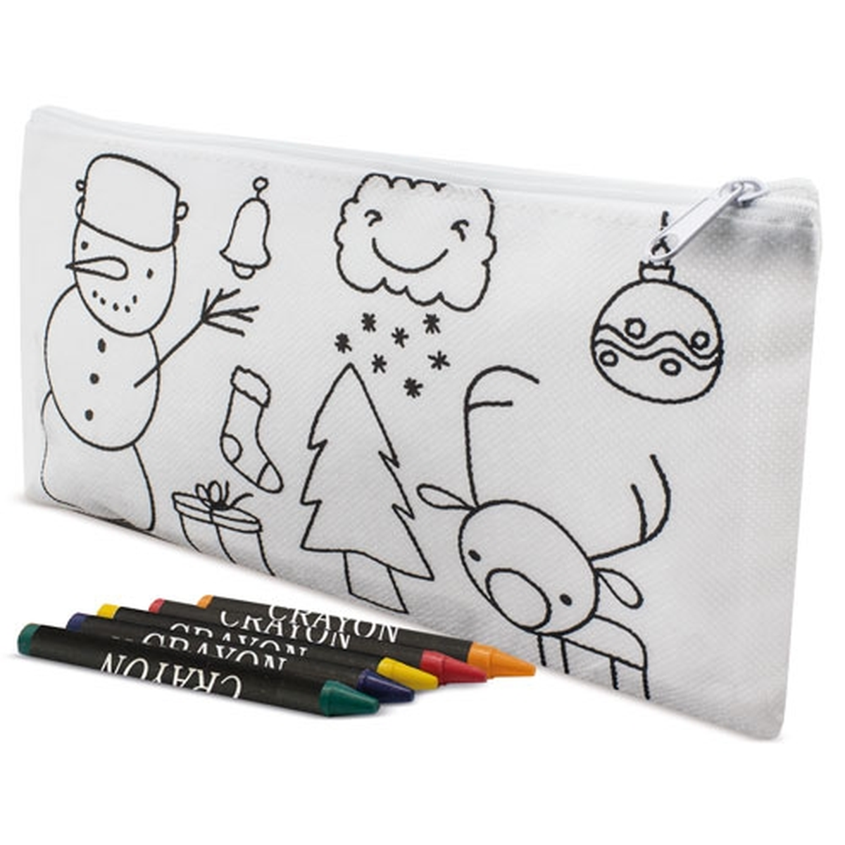 Estuche Infantil con Ceras Navideño RPET | Aloy Regalos