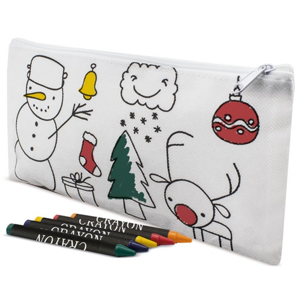 Estuche Infantil con Ceras Navideño RPET | Aloy Regalos