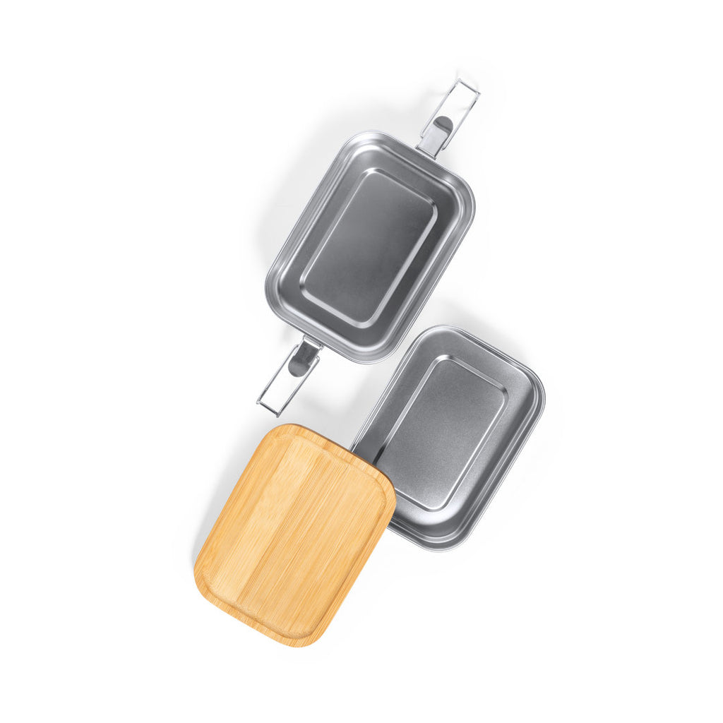 Fiambrera de Acero Inoxidable Reciclado Aloy: Diseño Sostenible y Doble Compartimento