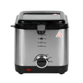 Freidora Eléctrica Compacta de 1.5L: Acero Inoxidable y 900W de Potencia