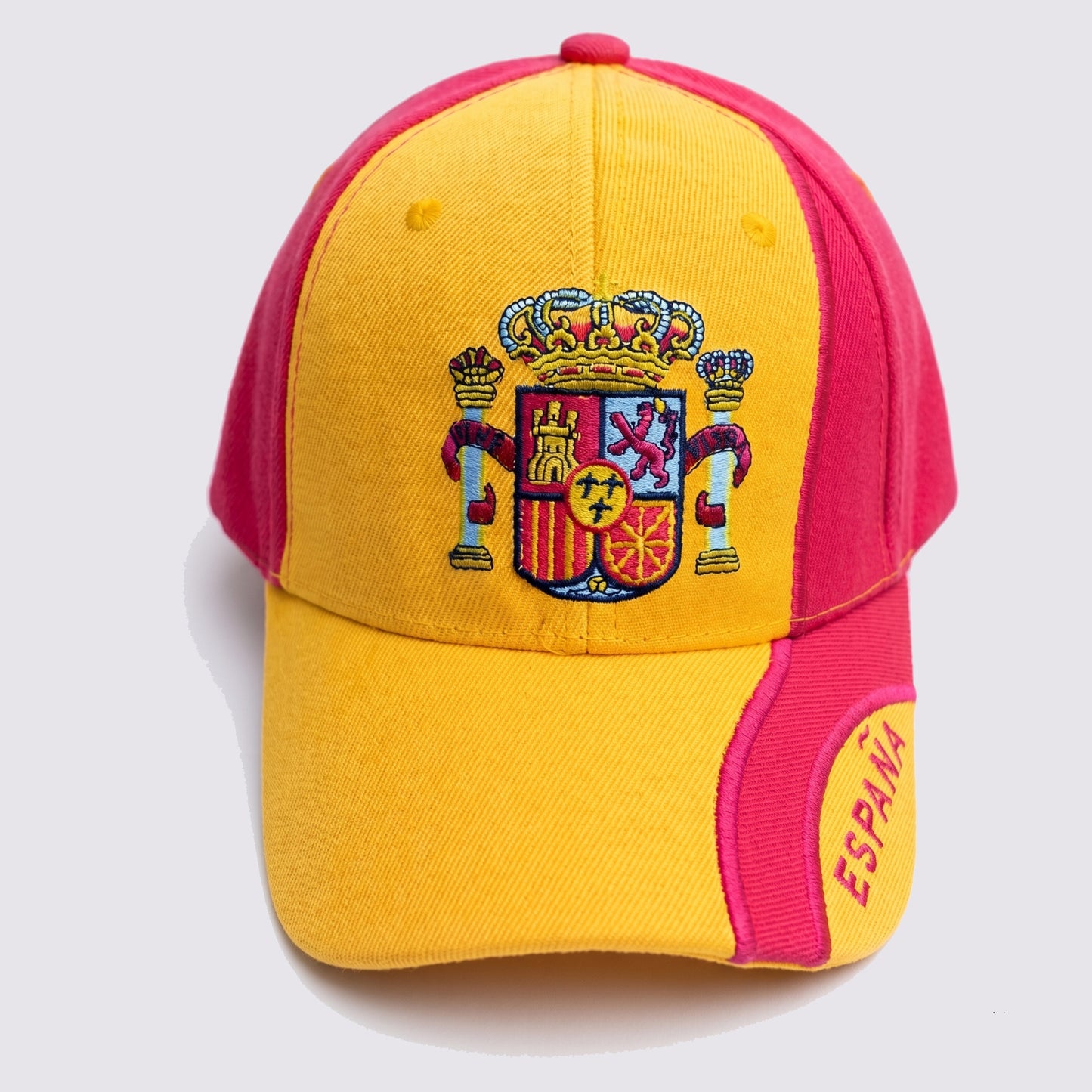 Gorra de España Deportiva Roja y Amarilla con Escudo Bordado | Visera Ajustable Casual