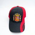 Gorra de España Deportiva Negra y Roja con Escudo Bordado | Visera Ajustable Casual
