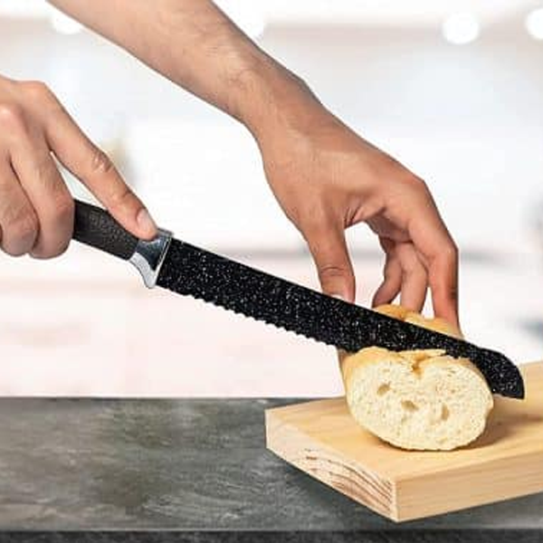 Set de Cuchillos de Cocina Premium de 6 Piezas – Acero Inoxidable y Acabado Negro Elegante