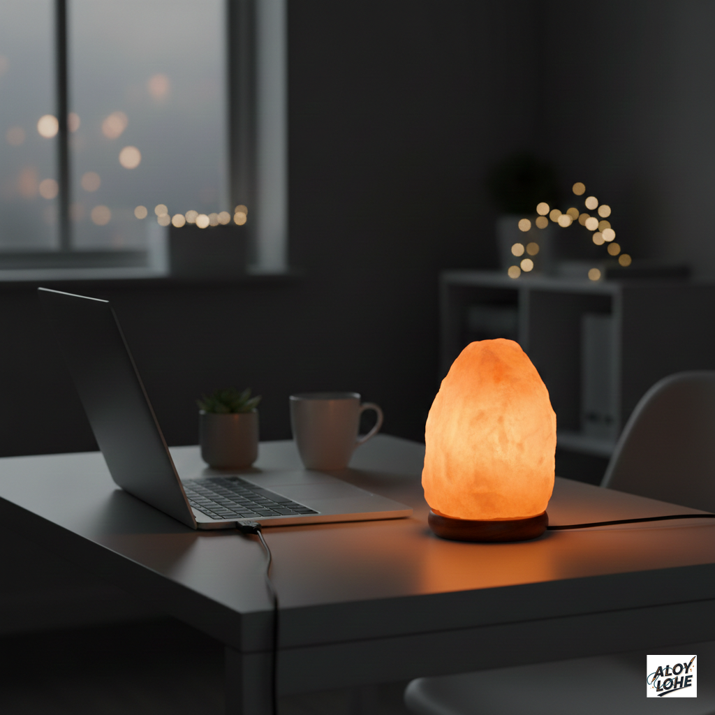 Mini Lámpara de Sal del Himalaya USB: Iluminación Natural y Confort Visual