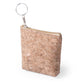 Mini monedero Llavero de Corcho Ecológico 10x9 cm | Monedero de Bolsillo con Forro Interior