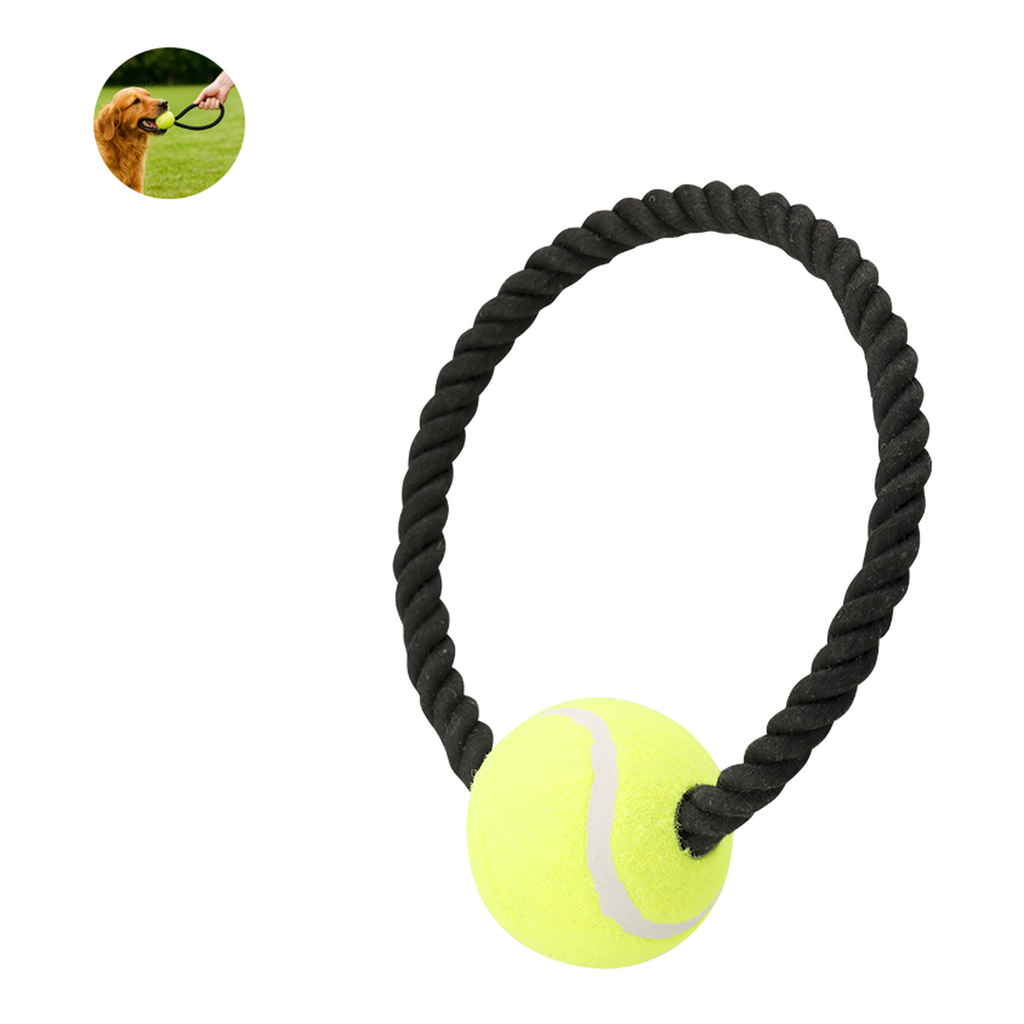 Juguete Mordedor Bolt: Pelota de Tenis con Cuerda Tira y Afloja
