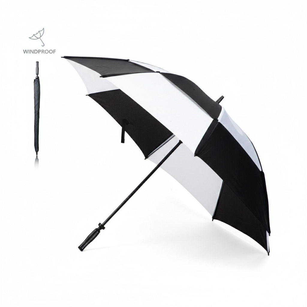 Paraguas de Golf Budyx 135cm: Estructura Antiviento de Fibra de Vidrio