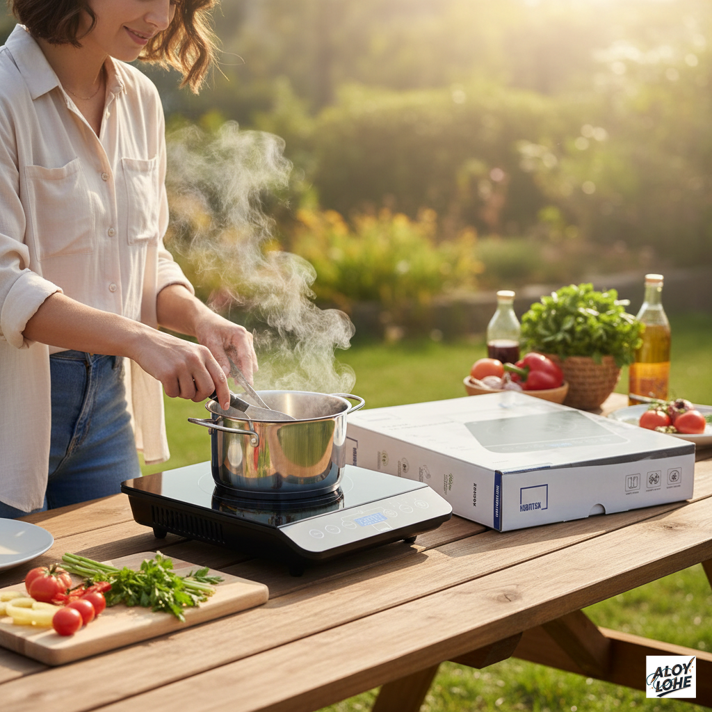 Placa de Inducción Portátil Hobitech – 2000W de Potencia, Control Táctil y Bajo Consumo