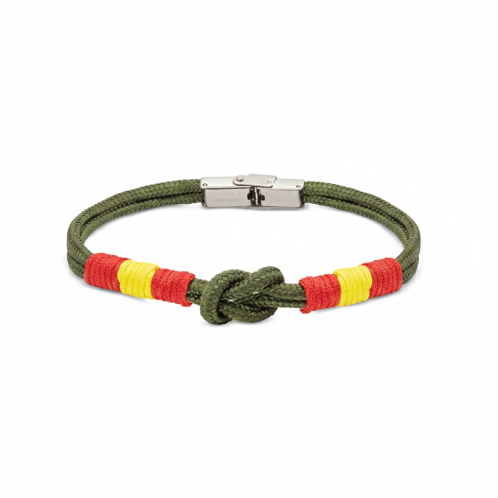 Pulsera Bandera de España Estilo Náutico: Edición Trenzada de Alta Resistencia