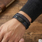 Pulsera de Amistad de Cuero Azul 5 Capas: Estilo y Conexión Masculina