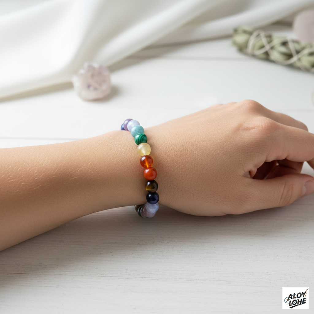 Pulsera Multicolor Piedras Naturales: Diseño Armonía y Estilo Natural