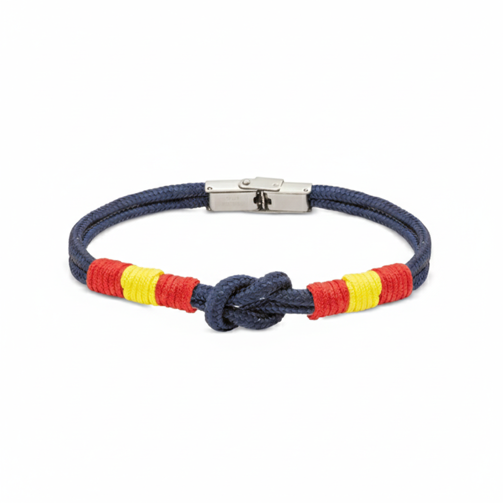 Pulsera Bandera de España Estilo Náutico: Edición Trenzada de Alta Resistencia