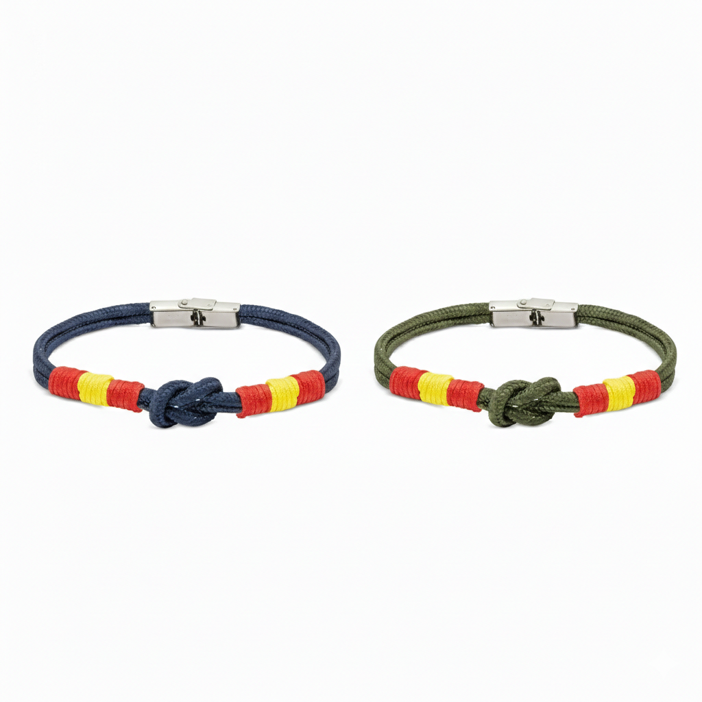 Pulsera Bandera de España Estilo Náutico: Edición Trenzada de Alta Resistencia