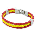 Pulsera Bandera de España: Diseño Trenzado con Cierre de Seguridad