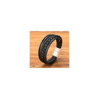 Pulsera de Amistad de Cuero Negra 5 Capas