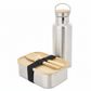 Set de Picnic Sostenible Premium: Acero Inoxidable y Bambú Natural (5 Piezas)