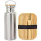 Set de Picnic Sostenible Premium: Acero Inoxidable y Bambú Natural (5 Piezas)