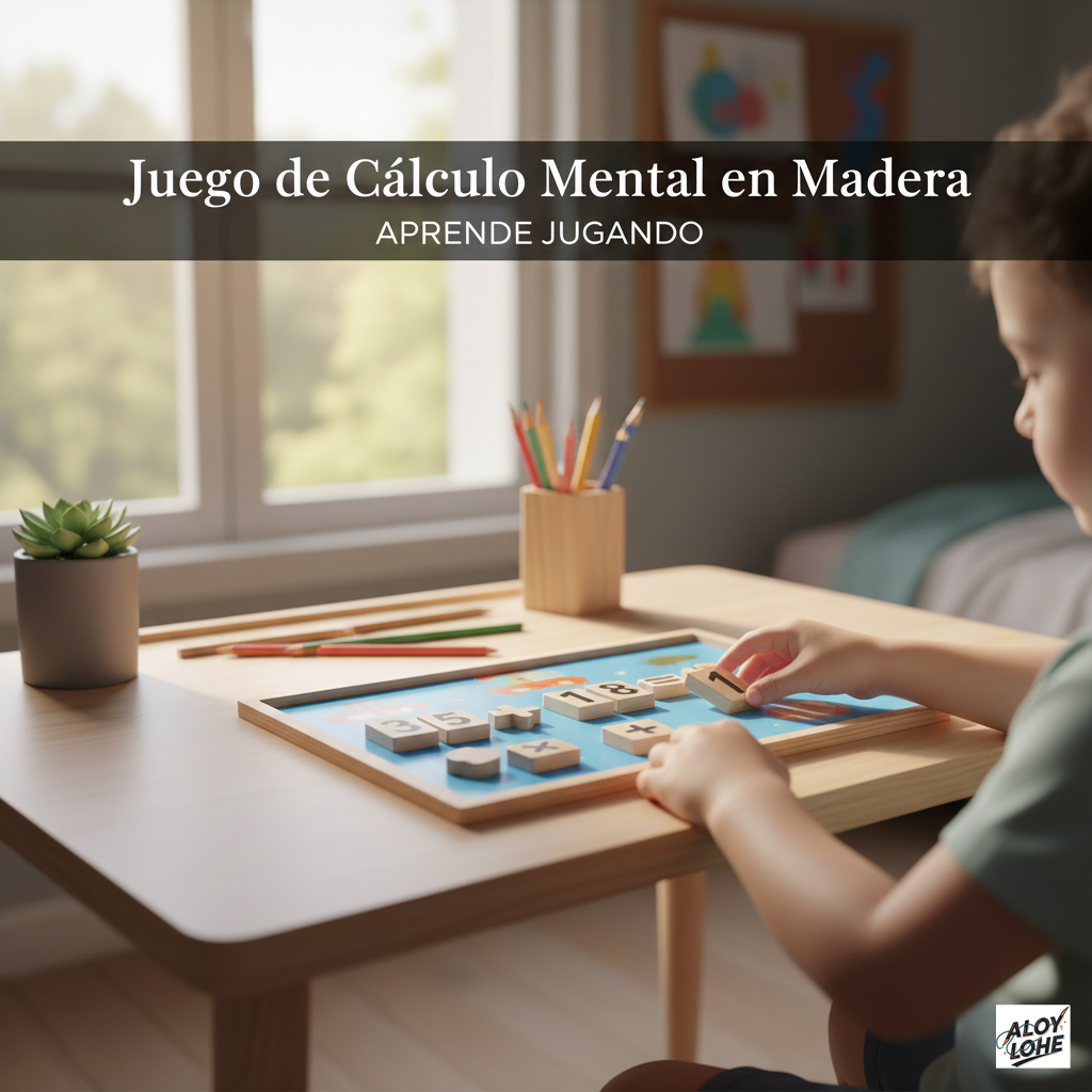 Juego de Cálculo Mental en Madera: Aprendizaje Matemático Creativo