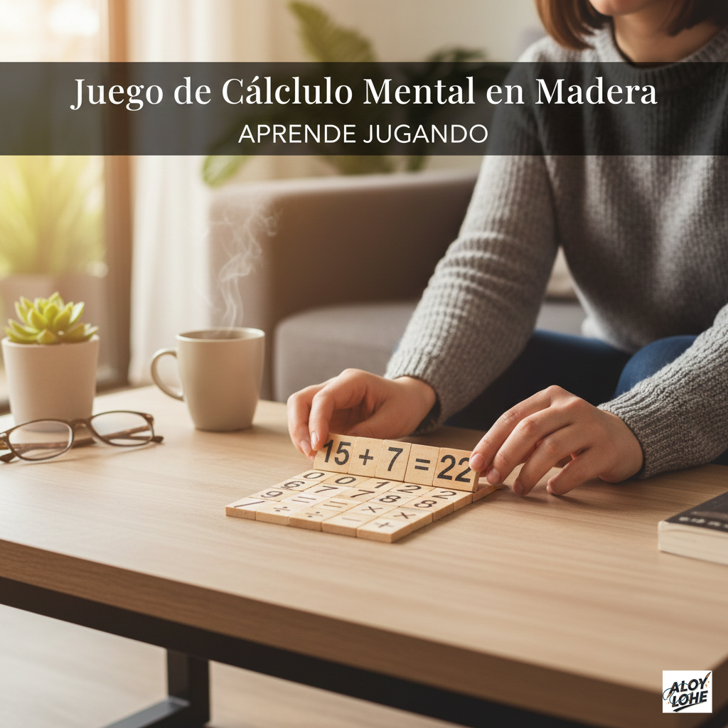 Juego de Cálculo Mental en Madera | Aprendizaje Matemático Educativo