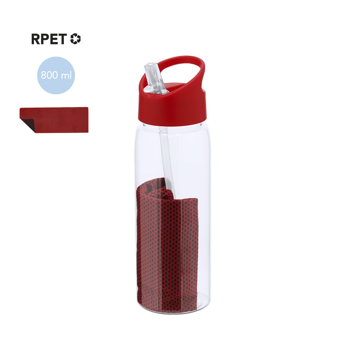 Set Bidón y Toalla RPET 800ml | Aloy Regalos