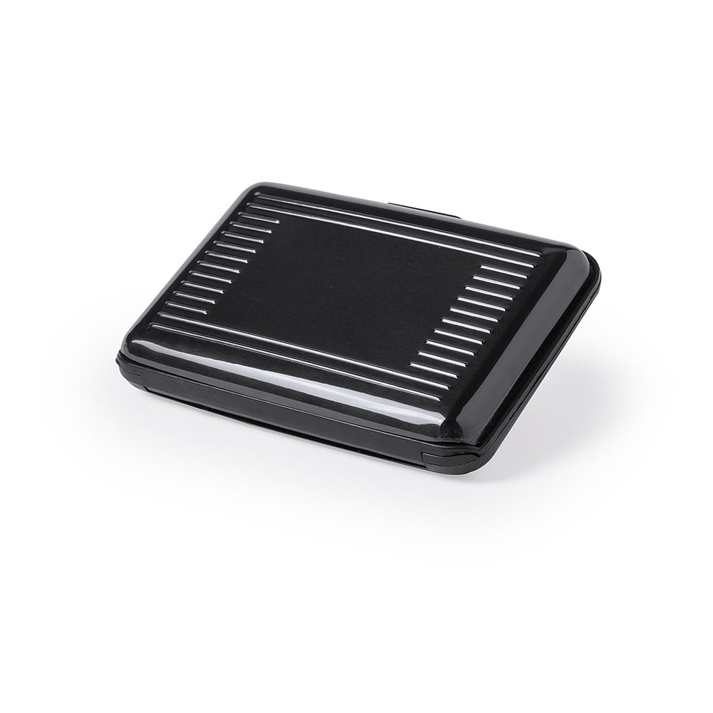 Tarjetero de seguridad RFID en aluminio color negro