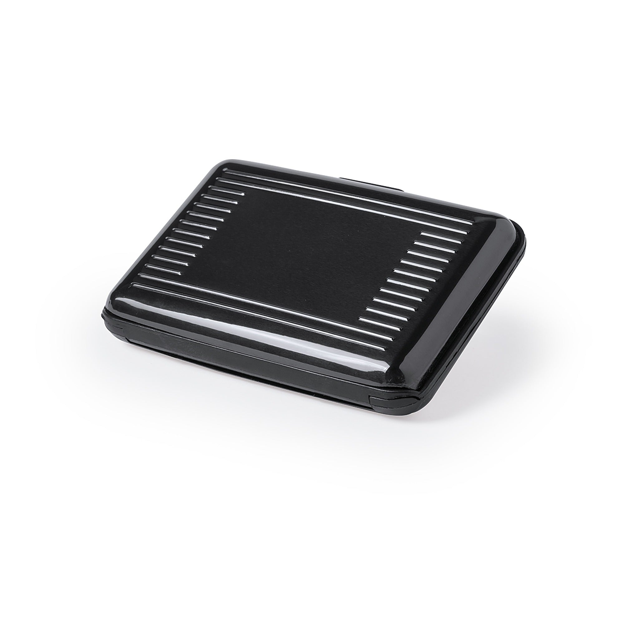 Tarjetero de seguridad RFID en aluminio color negro