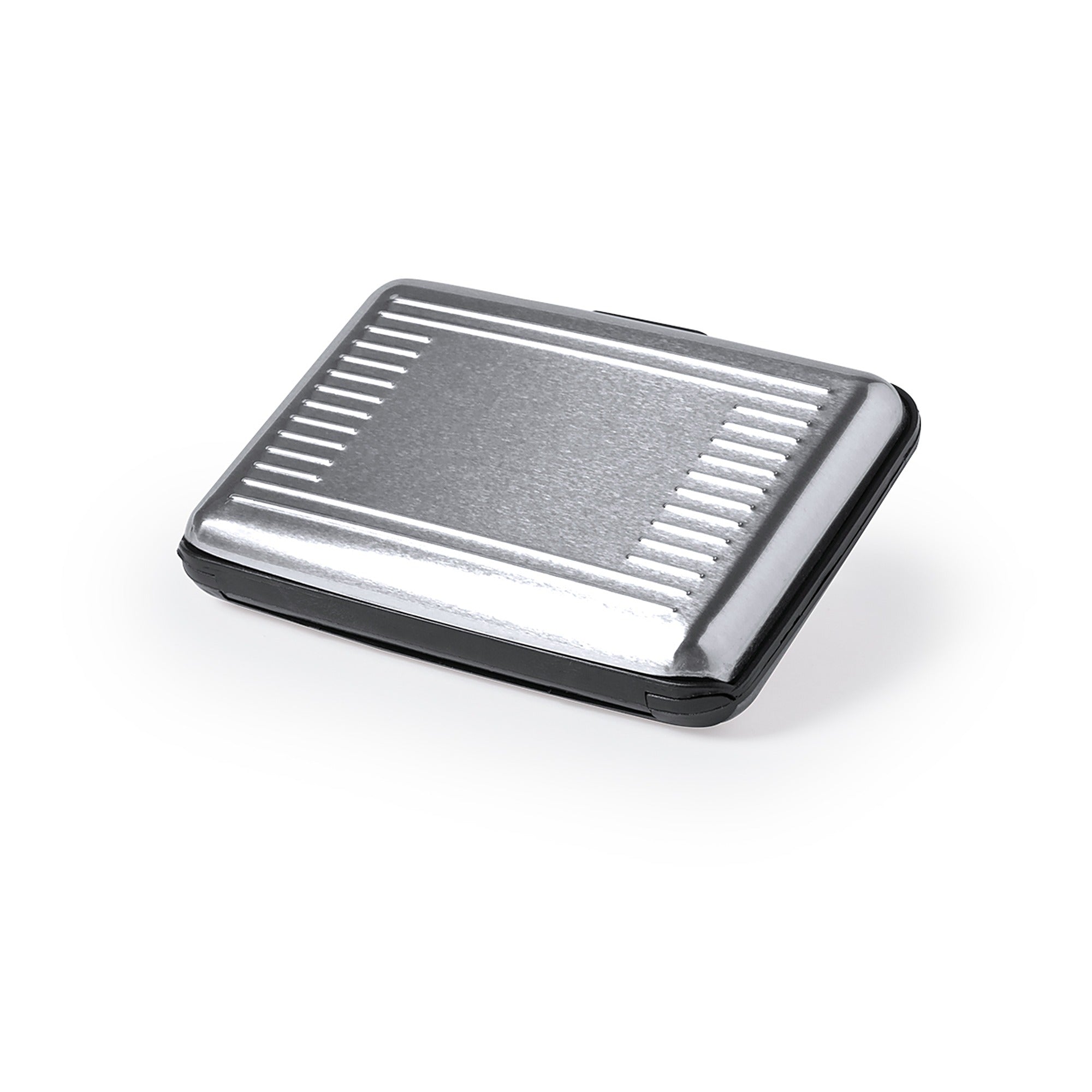 Tarjetero de seguridad RFID en aluminio color plata