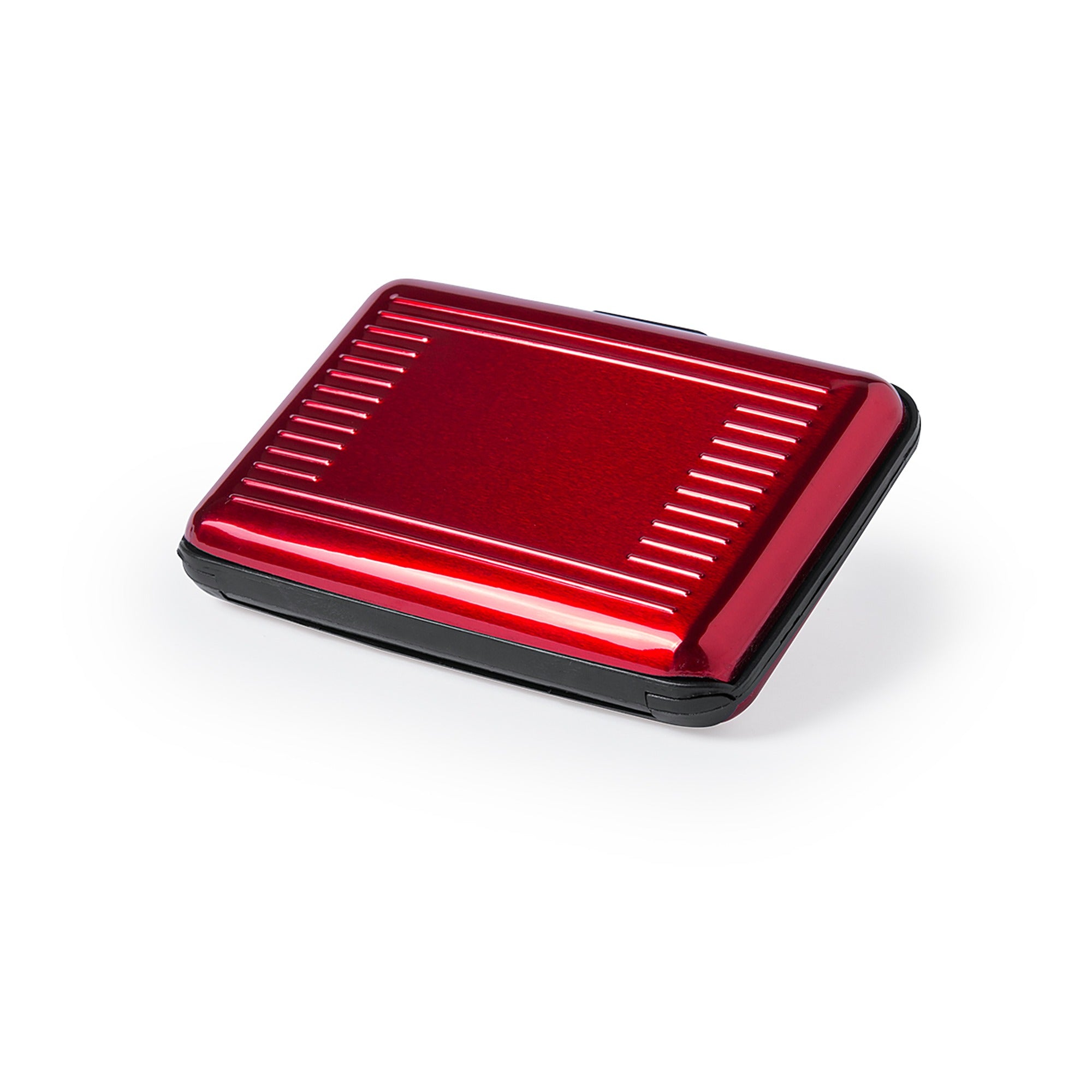 Tarjetero de seguridad RFID en aluminio color rojo