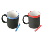 Taza de Cerámica Pizarra con Tiza a Juego - 320 ml