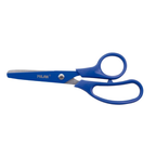 Tijeras Escolares Milan Asimétricas de 13.4 cm | Color Azul con Punta Rombo Segura