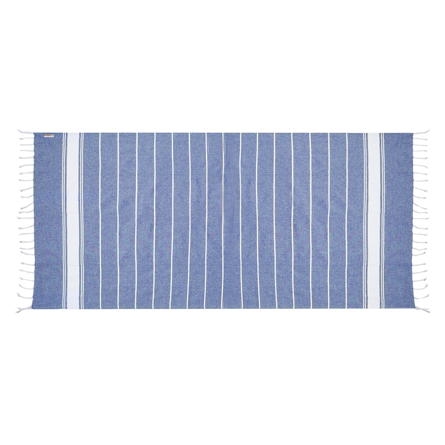Pareo Toalla de Rayas Marineras 180x90 cm | Toalla Fina de Algodón Puro Reciclado