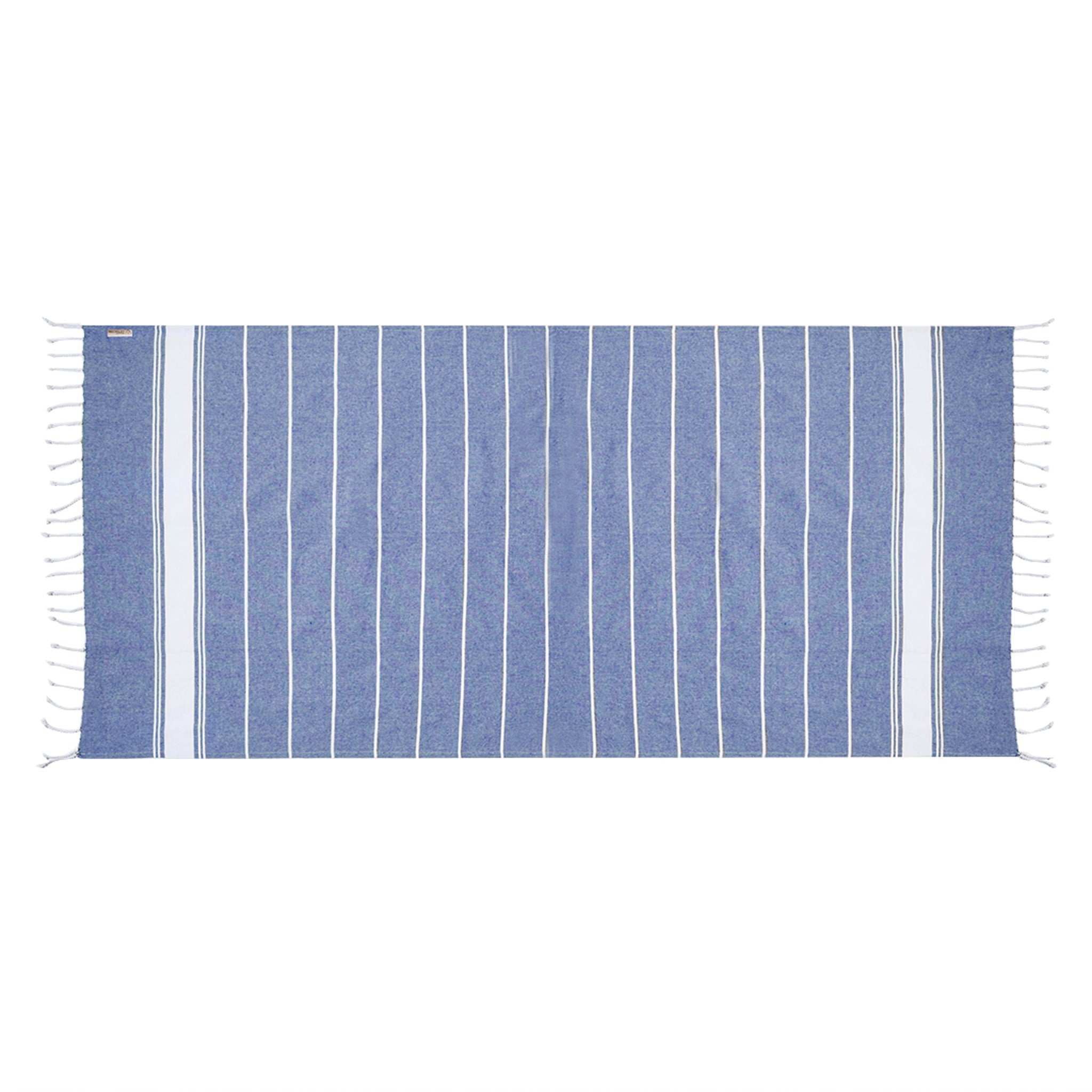 Pareo Toalla de Rayas Marineras 180x90 cm | Toalla Fina de Algodón Puro Reciclado